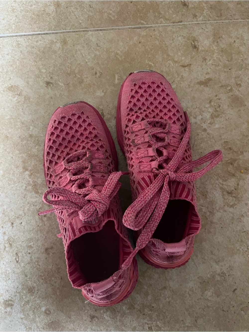 NOBULL Pink Knit Lace-Up Women's Sneakers